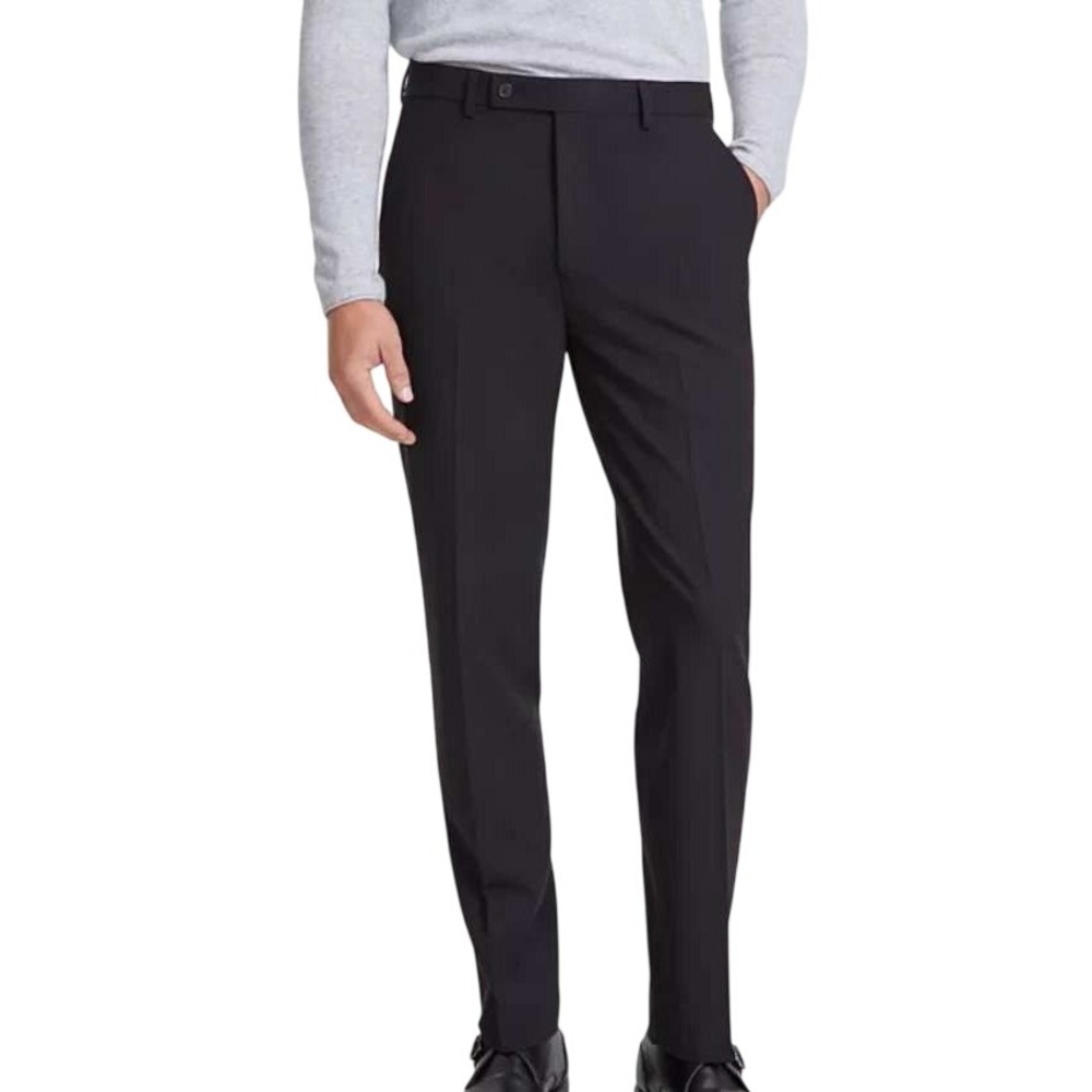 NWT Calvin Klein Jayden Dress Pants Men's 34x32 Black Polyester Blend Skinny Fit